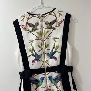 Ted Baker London White Dress with Bird Print